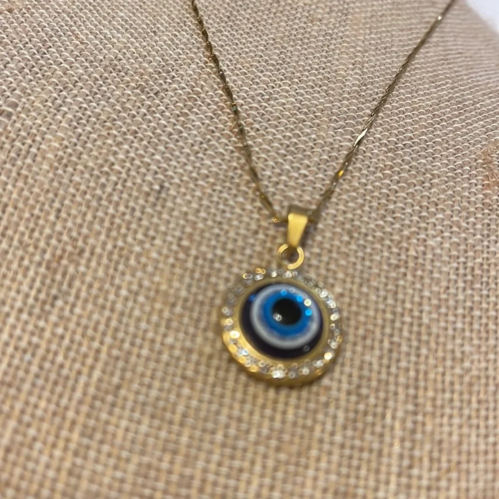Eye Pendant Necklace for Women‎ Lucky Protection Necklace stainless steel 17”